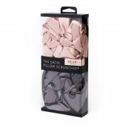 Kitsch Satin Pillow Scrunchie - Blush/Grey