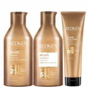 Pack de productos suavizantes REDKEN ALL SOFT - cabello grueso (3 prod...