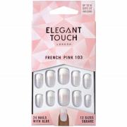 Uñas con manicura francesa natural de Elegant Touch - 103 (M) (Rosa) (...