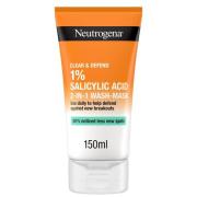 Neutrogena Clear and Defend 1% Salicylic Acid 2-in-1 Wash-Mask 150ml