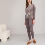 Pijama de punto de terciopelo con motivo animal