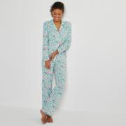 Pijama con estampado de flores, manga larga