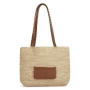 Bolso tote de rafia y piel LE FLANEUR