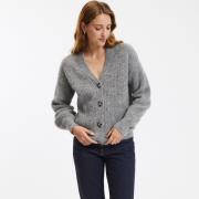 Chaqueta cuello de pico, mezcla de alpaca, Signature GILDAS