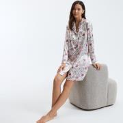 Camisón de satén con estampado de flores