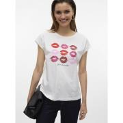 Camiseta estampada con cuello redondo
